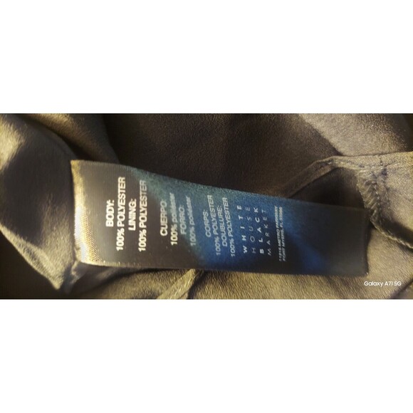 !White House Black Market 4 Mix print Black With Nailpolish floral tiered dress - Picture 7 of 9